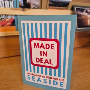 Stripy Card with Made in Deal logo